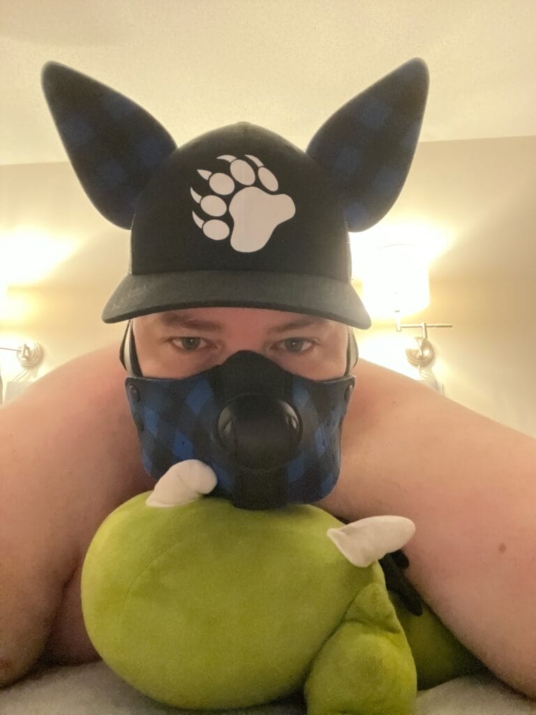 Puppy With Dinosaur